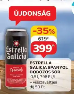 Auchan Estrella Galicia Spanyol Dobozos Sör ajánlat