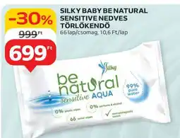 Auchan SILKY BABY BE NATURAL SENSITIVE NEDVES TÖRLŐKENDŐ ajánlat