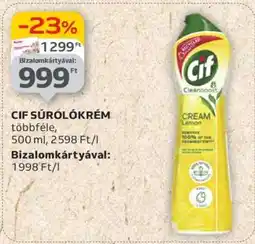 Auchan CIF Súrolókrém ajánlat