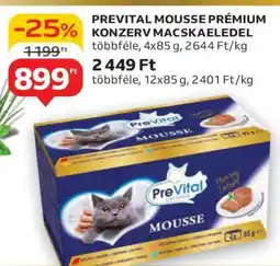 Auchan PREVITAL MOUSSE PRÉMIUM KONZERV MACSKAELEDEL ajánlat