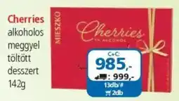 ÁRKLUB Cherries alkoholos meggyel töltött desszert ajánlat