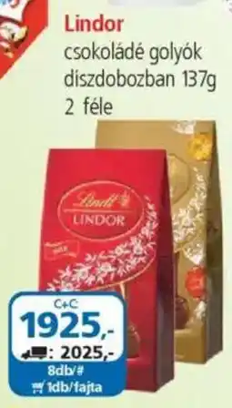 ÁRKLUB Lindor csokoládé golyók díszdobozban ajánlat