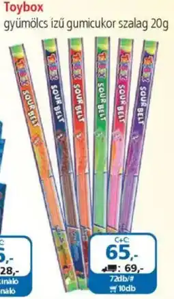ÁRKLUB Toybox gyümölcs ízű gumicukor szalag ajánlat
