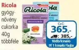 ÁRKLUB Ricola gyógynövény cukorka ajánlat