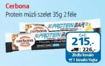 ÁRKLUB Cerbona Protein müzli szelet ajánlat
