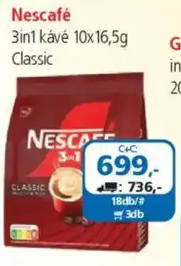 ÁRKLUB Nescafé 3in1 kávé ajánlat