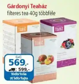 ÁRKLUB Gárdonyi Teaház filteres tea ajánlat
