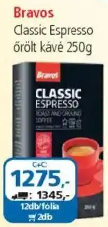 ÁRKLUB Bravos Classic Espresso őrölt kávé ajánlat