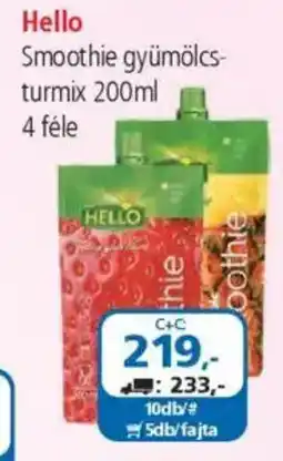 ÁRKLUB Hello Smoothie gyümölcs- turmix ajánlat