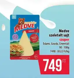 Coop Medve szeletelt sajt ajánlat