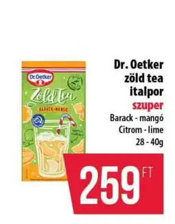 Coop Dr. Oetker Zöld Tea Italpor ajánlat