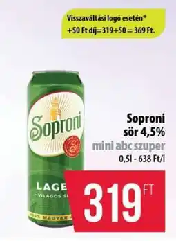Coop Soproni sör 4,5% ajánlat