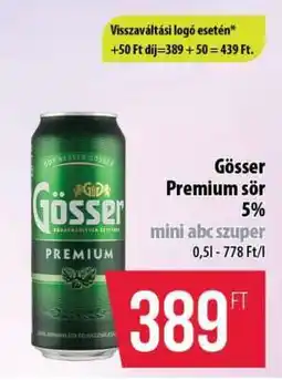 Coop Gösser Premium sör 5% ajánlat