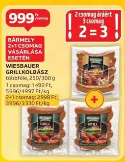 Auchan Wiesbauer Grillkolbász ajánlat