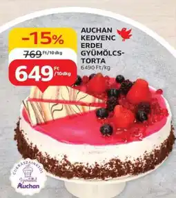Auchan AUCHAN KEDVENC ERDEI GYÜMÖLCS-TORTA ajánlat