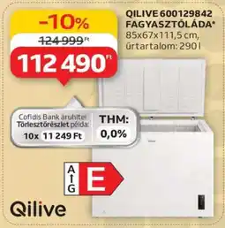 Auchan QILIVE 600129842 FAGYASZTÓLÁDA ajánlat