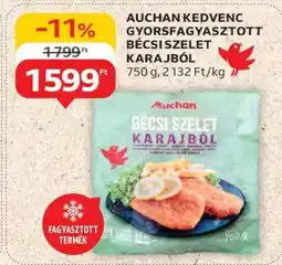 Auchan Auchan Kedvenc Gyorsfagyasztott Bécsi Szelet Karajból ajánlat