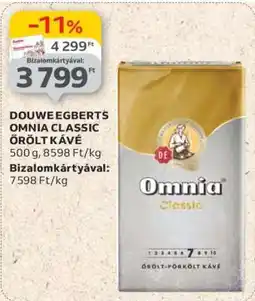 Auchan Douwe Egberts Omnia Classic őrölt kávé ajánlat