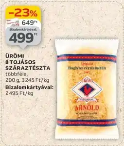 Auchan Ürömi 8 Tojásos Száraztészta ajánlat