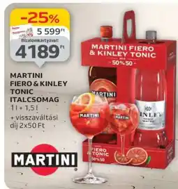 Auchan MARTINI FIERO & KINLEY TONIC ITALCSOMAG ajánlat