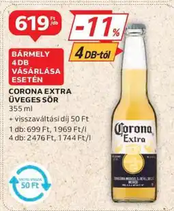 Auchan Corona Extra üveges sör ajánlat