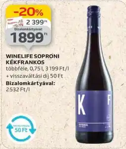 Auchan WINELIFE SOPRONI KÉKFRANKOS ajánlat