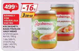 Auchan Kecskeméti Baba Főzelék vagy Menü ajánlat