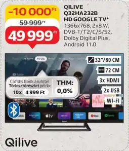 Auchan QILIVE Q32HA232B HD GOOGLE TV ajánlat