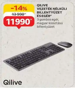 Auchan QILIVE VEZETÉK NÉLKÜLI BILLENTYŰZET ÉS EGÉR ajánlat