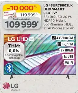 Auchan LG 43UR78003LK UHD SMART LED TV ajánlat