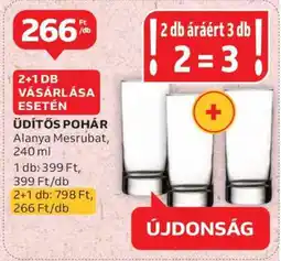 Auchan Üdítős pohár Alanya Mesrubat, 240 ml ajánlat