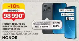 Auchan HONOR 400 LITE 5G KÁRTYAFÜGGETLEN OKOSTELEFON ajánlat