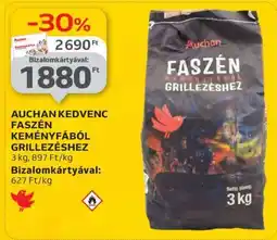 Auchan AUCHAN KEDVENC FASZÉN KEMÉNYFÁBÓL GRILLEZÉSHEZ ajánlat