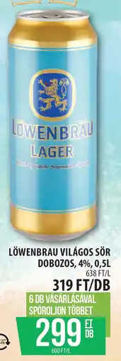 Coop Löwenbrau Világos sör dobozos ajánlat