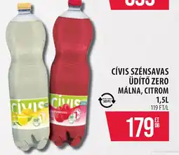 Coop Cívis Szénsavas üdítő zero málna, citrom ajánlat