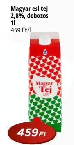 Real Magyar esl tej 2,8%, dobozos ajánlat