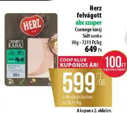 Coop Herz felvágott ajánlat
