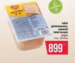 Coop Schär gluténmentes, szeletelt fehér kenyér ajánlat