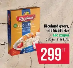 Coop Riceland gyors, előfőzött rizs ajánlat