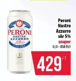 Coop Peroni Nastro Azzurro sör 5% ajánlat