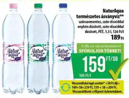 Coop NaturAqua természetes ásványvíz ajánlat