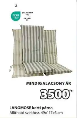 JYSK LANGMOSE KERTI PÁRNA ajánlat