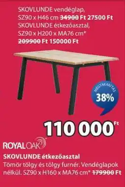 JYSK SKOVLUNDE étkezőasztal ajánlat