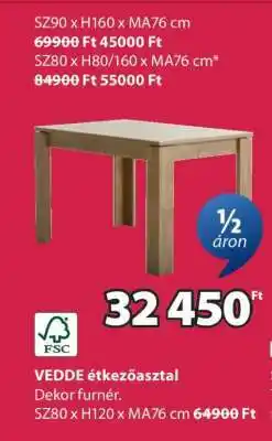 JYSK VEDDE étkezőasztal ajánlat