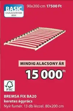 JYSK BREMSA FIX BA20 keretes ágyrács ajánlat