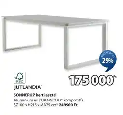 JYSK SONNERUP kerti asztal ajánlat