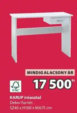 JYSK KARUP íróasztal ajánlat