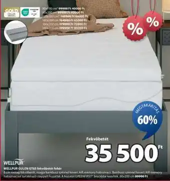 JYSK WELLPUR GULEN GT165 fekvőbetét fehér ajánlat