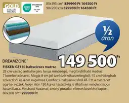 JYSK FISKEN GF150 habszivacs matrac ajánlat