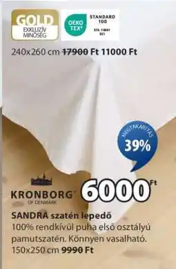 JYSK SANDRA szatén lepedő ajánlat